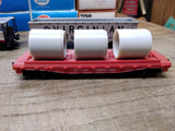 Vtg 4 Pc HO Scale TYCO Lot Silver Streak Caboose Tanker Flat Car Hopper w/Boxes