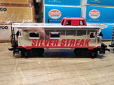 Vtg 4 Pc HO Scale TYCO Lot Silver Streak Caboose Tanker Flat Car Hopper w/Boxes