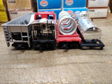 Vtg 4 Pc HO Scale TYCO Lot Silver Streak Caboose Tanker Flat Car Hopper w/Boxes