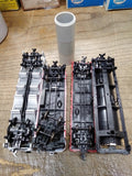 Vtg 4 Pc HO Scale TYCO Lot Silver Streak Caboose Tanker Flat Car Hopper w/Boxes