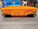 Vtg 4 Pc HO Scale TYCO Lot Union Pacific Caboose & 2 Hoppers Burlington w/Boxes