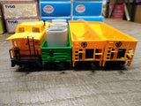 Vtg 4 Pc HO Scale TYCO Lot Union Pacific Caboose & 2 Hoppers Burlington w/Boxes