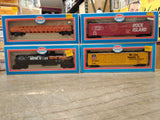 Vtg 4 Pc HO Scale Model Power Lot Tank Train Rio Grande UP Rock Island w/Boxes