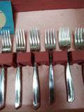 Vtg 54 Pc Community Silver Plated Flatware Set South Seas Pattern w/Wooden Case!