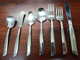 Vtg 54 Pc Community Silver Plated Flatware Set South Seas Pattern w/Wooden Case!
