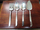 Vtg 54 Pc Community Silver Plated Flatware Set South Seas Pattern w/Wooden Case!