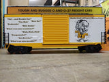 Rail King MTH Train O/O27 Gauge Myron Cope 40' High Cube Box Car #30-74489 Minty