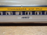 American Flyer Lionel Train S Gauge C & O Lighted Observation Car 6-48903 Minty