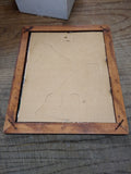 Vtg Wood Framed Heineken Lager Beer Holland Picture Green Foil Backed 12" x 10"