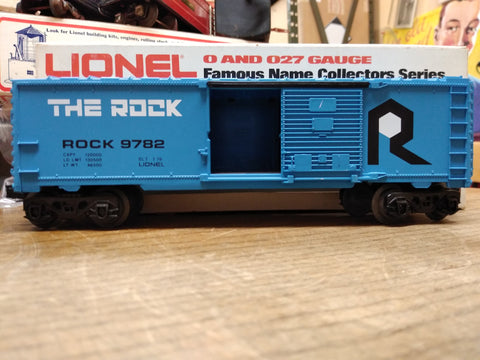 Vtg Lionel Trains O-O27 Gauge The Rock 9782 Box Car w/Box Great Shape!