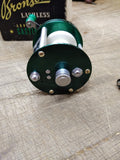 Vtg Bronson Lashless 1710 Level Winding Casting Fishing Reel w/Instructions Box