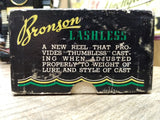Vtg Bronson Lashless 1710 Level Winding Casting Fishing Reel w/Instructions Box