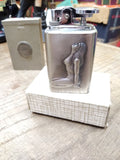 Vtg Risque Woman Gas Table Top Cigarette Lighter Japan Sparks with Original Box!