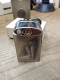 Vtg Risque Woman Gas Table Top Cigarette Lighter Japan Sparks with Original Box!