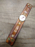 Vtg Bradley 50 Years Mickey Mouse Swiss Wrist Watch 1 Jewel Leather Strap Repair