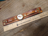 Vtg Bradley 50 Years Mickey Mouse Swiss Wrist Watch 1 Jewel Leather Strap Repair