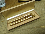 Vtg Stratford Ball Point Pen Pencil Set Inscribed Writes Good With Original Box!