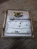 Vintage 1974 Federal Post Office Mail Box Door 5551 Frosted Glass Hinge Swings