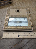 Vintage 1974 Federal Post Office Mail Box Door 5551 Frosted Glass Hinge Swings
