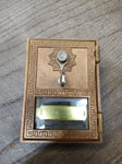 Vtg 1960's Brass Post Office Mail Box Door Hinge Swings 5.25" x 3.75" Good Shape
