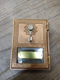 Vtg 1960's Brass Post Office Mail Box Door Hinge Swings 5.25" x 3.75" Good Shape