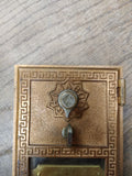 Vtg 1960's Brass Post Office Mail Box Door Hinge Swings 5.25" x 3.75" Good Shape
