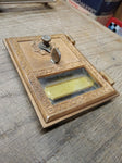 Vtg 1960's Brass Post Office Mail Box Door Hinge Swings 5.25" x 3.75" Good Shape