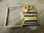 Vtg 1960's Brass Post Office Mail Box Door Hinge Swings 5.25" x 3.75" Good Shape