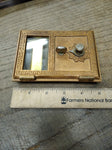 Vtg 1960's Brass Post Office Mail Box Door Hinge Swings 5.25" x 3.75" Good Shape
