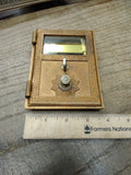 Vtg 1960's Brass Post Office Mail Box Door Hinge Swings 5.25" x 3.75" Good Shape