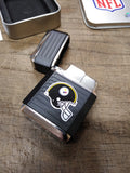 NFL Pittsburgh Steelers Gas Cigarette Lighter it Sparks Original Tin Box Nice!