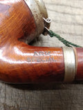 Vtg ARK Special Cherry Wood Smoking Tobacco Pipe with Wind Cap Nice Shape!