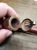 Vtg ARK Special Cherry Wood Smoking Tobacco Pipe with Wind Cap Nice Shape!