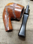 Vtg Whitehall Bent Imported Briar Italy Smoking Tobacco Pipe Stinger Nice Shape!