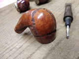 Vtg Whitehall Bent Imported Briar Italy Smoking Tobacco Pipe Stinger Nice Shape!