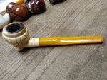 Vtg Moderately Smoked Meerschaum Sultan w/Turban Smoking Tobacco Pipe Nice Shape
