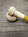Vtg Moderately Smoked Meerschaum Sultan w/Turban Smoking Tobacco Pipe Nice Shape