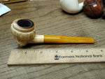 Vtg Moderately Smoked Meerschaum Sultan w/Turban Smoking Tobacco Pipe Nice Shape