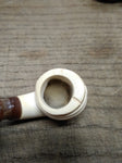 Vtg Not Smoked Small Meerschaum Sultan w/Turban Smoking Tobacco Pipe Nice Shape!