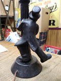 Vtg Drunken Charlie Chaplin Lamp Post Bar Top Table Light Metal 12" Working!