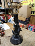 Vtg Drunken Charlie Chaplin Lamp Post Bar Top Table Light Metal 12" Working!