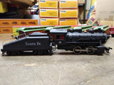 Vtg TYCO HO Scale 99 Santa Fe Steam Locomotive Tender and 7 Cars Boxes Working!