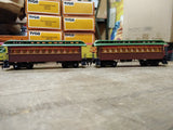 Vtg TYCO HO Scale 99 Santa Fe Steam Locomotive Tender and 7 Cars Boxes Working!