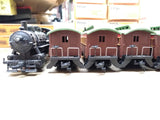 Vtg TYCO HO Scale 99 Santa Fe Steam Locomotive Tender and 7 Cars Boxes Working!