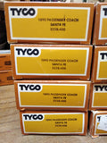 Vtg TYCO HO Scale 99 Santa Fe Steam Locomotive Tender and 7 Cars Boxes Working!