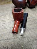 Vtg Thermofilter Imported Briar Billiard Shape Smoking Tobacco Pipe Good Shape!