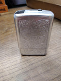 Vtg Park Industries Cigarette Pack Case Aluminum Scroll Design Good Shape!