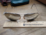 Vogue Green Mirrored Silver Half Rim Aviator Sunglasses Pilot Italy Designer!