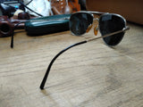 Vogue Green Mirrored Silver Half Rim Aviator Sunglasses Pilot Italy Designer!