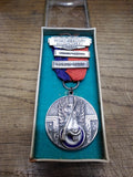 Vtg 1955 Loyal Hanning Long Rifles Fifty Yards Bench Rest Medal Ribbon Orig Box!